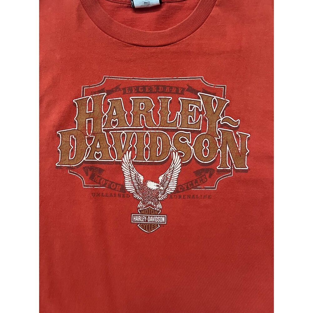 Orange Harley Davidson Eagle Shirt